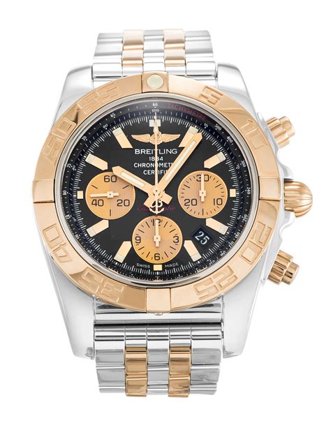 breitling mens knock off large face 2 tone metal band|counterfeit Breitling watches.